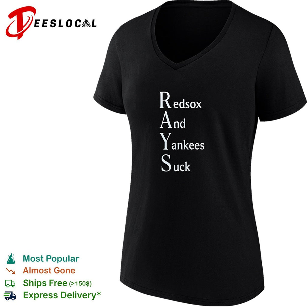 Boston Red Sox and New York Yankees suck Rays acrostic shirt