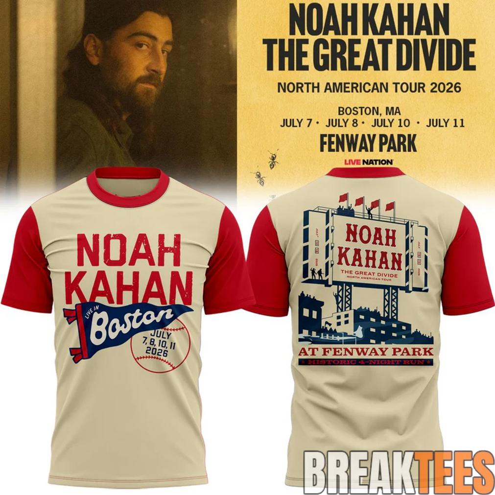 Boston Red Sox x Noah Kahan – The Great Divide Tour 2026 Shirt