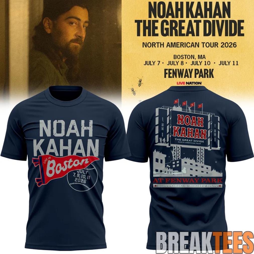 Boston Red Sox x Noah Kahan – The Great Divide Tour 2026 Shirt
