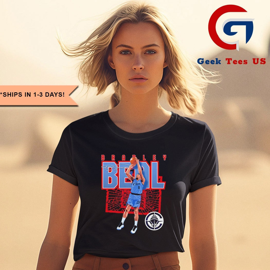 Bradley Beal Los Angeles Clippers basketball shattered shirt