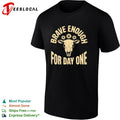 Brave enough for day one cow skull daisies shirt