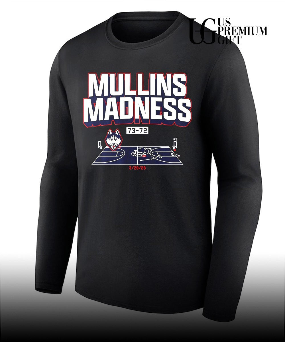 Braylon Mullins Madness UConn Huskies men’s basketball shot diagram shirt