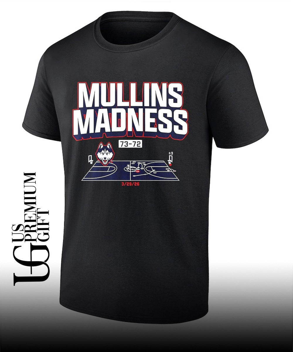 Braylon Mullins Madness UConn Huskies men’s basketball shot diagram shirt