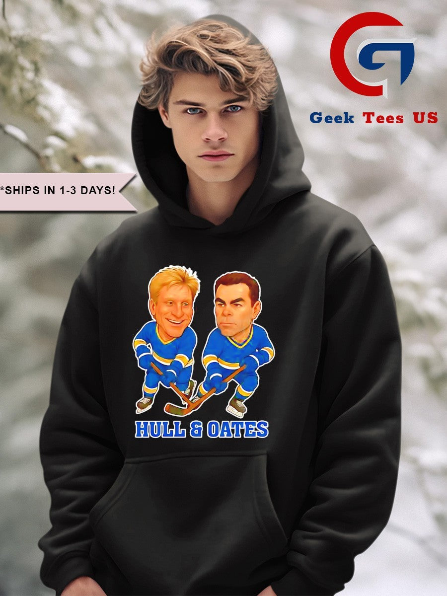 Brett Hull and Adam Oates Hull and Oates Hockey caricatures shirt