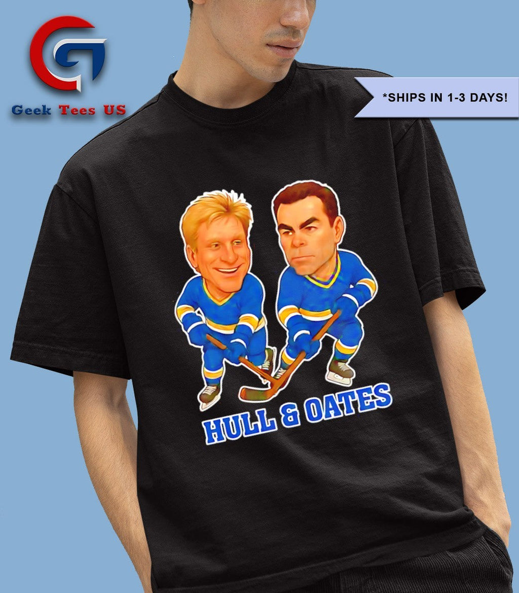 Brett Hull and Adam Oates Hull and Oates Hockey caricatures shirt