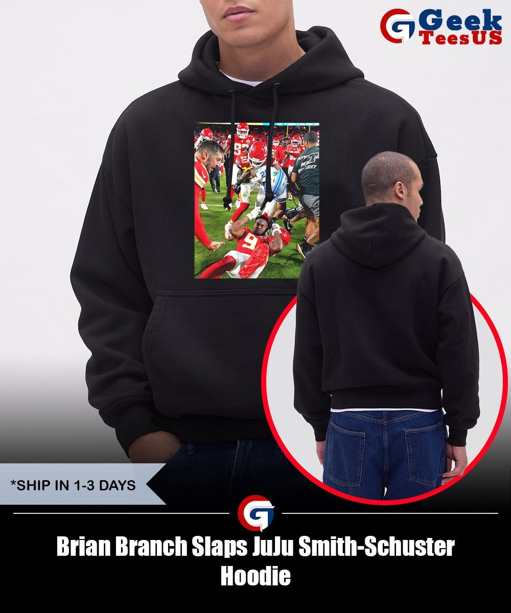 Brian Branch Slaps JuJu Smith-Schuster shirt
