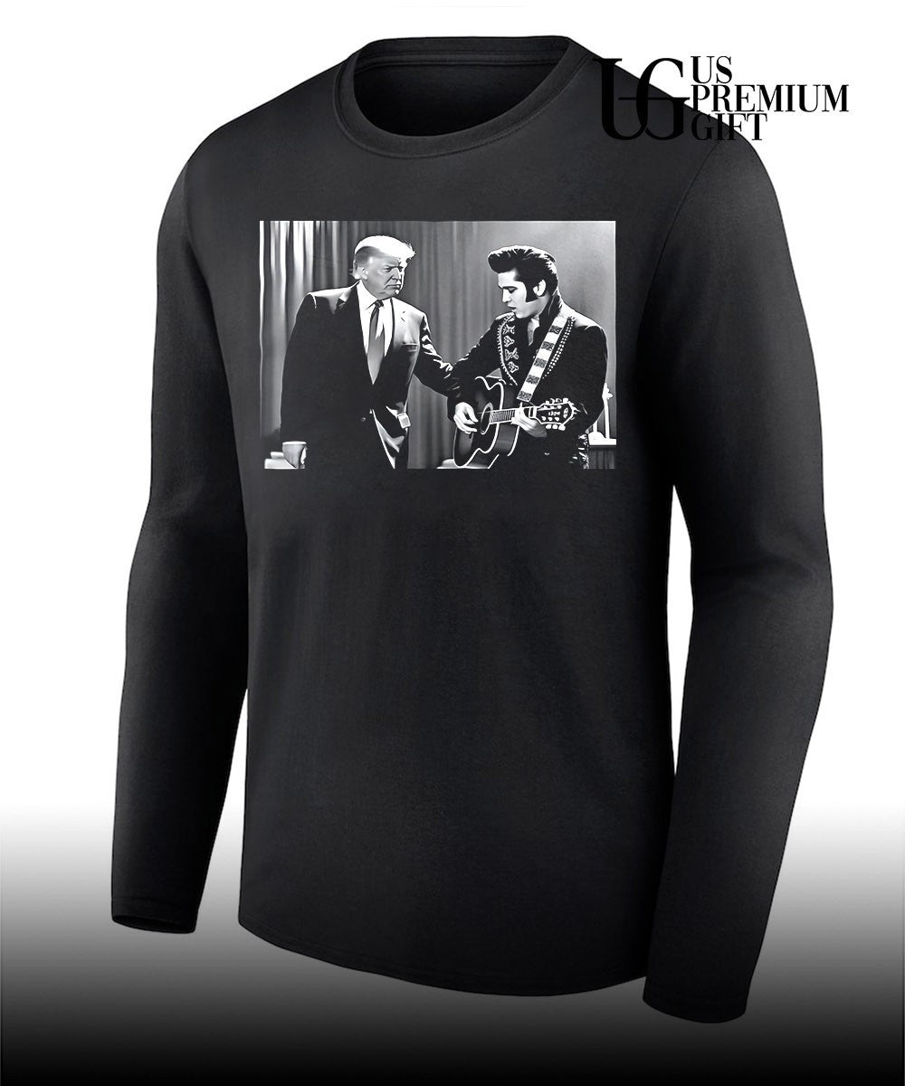 Brianna Lyman Wearing Trump and Elvis Presley shirt