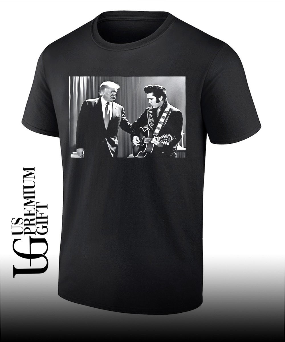 Brianna Lyman Wearing Trump and Elvis Presley shirt