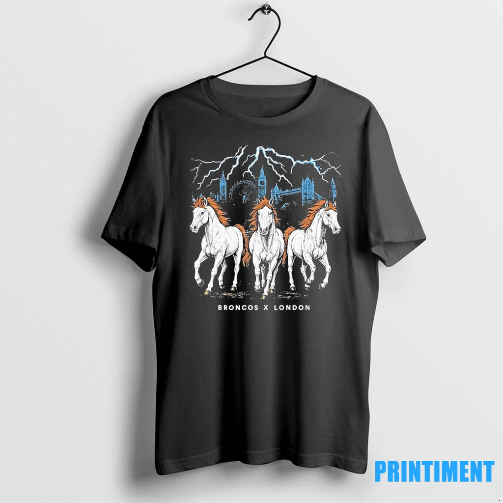 Broncos X London Game Three Horse Power Tshirts Sweater
