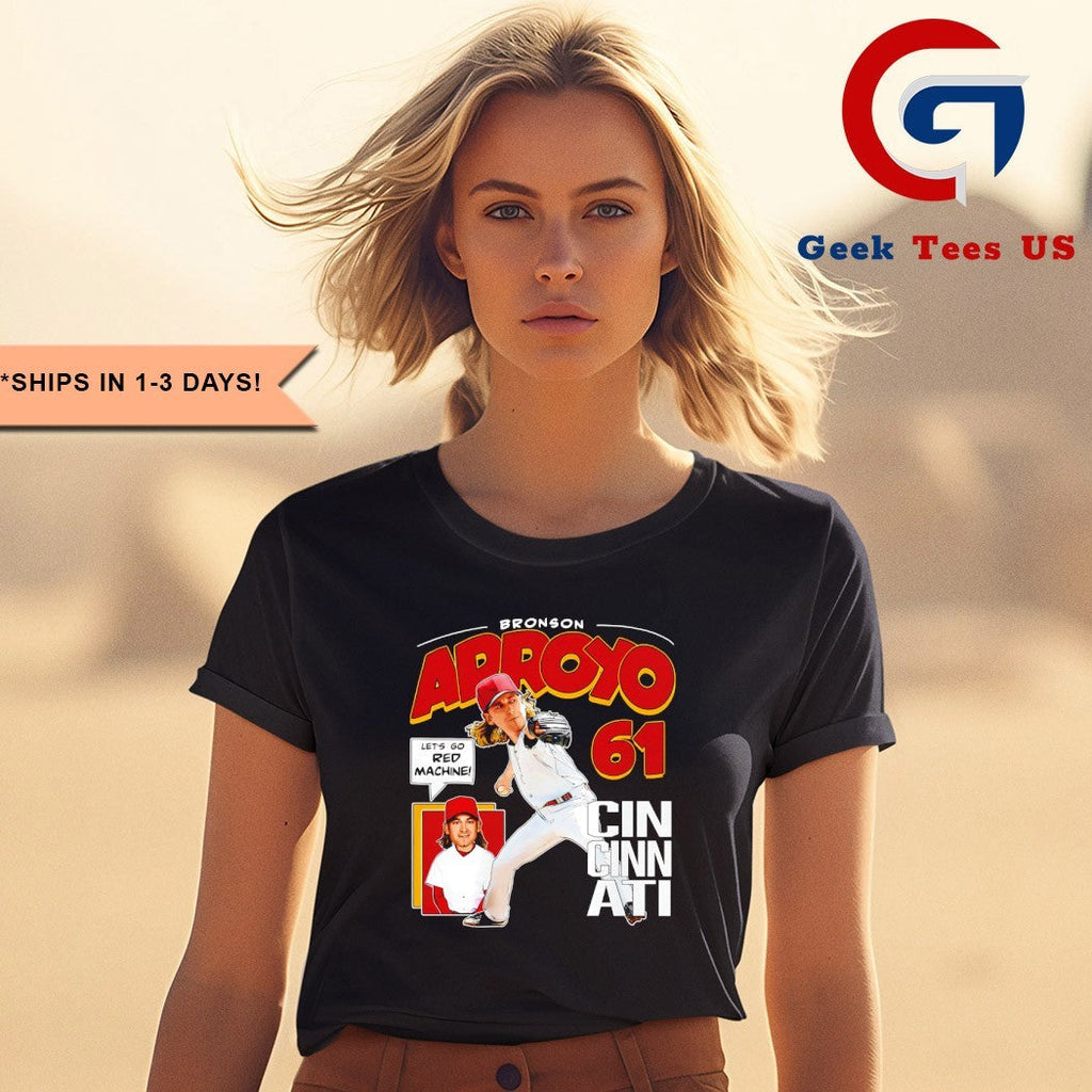 Bronson Arroyo let’s go red machine Cincinnati Reds baseball Diamond shirt