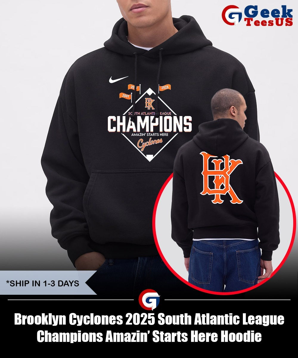 Brooklyn Cyclones 2025 South Atlantic League Champions Amazin’ Starts Here shirt