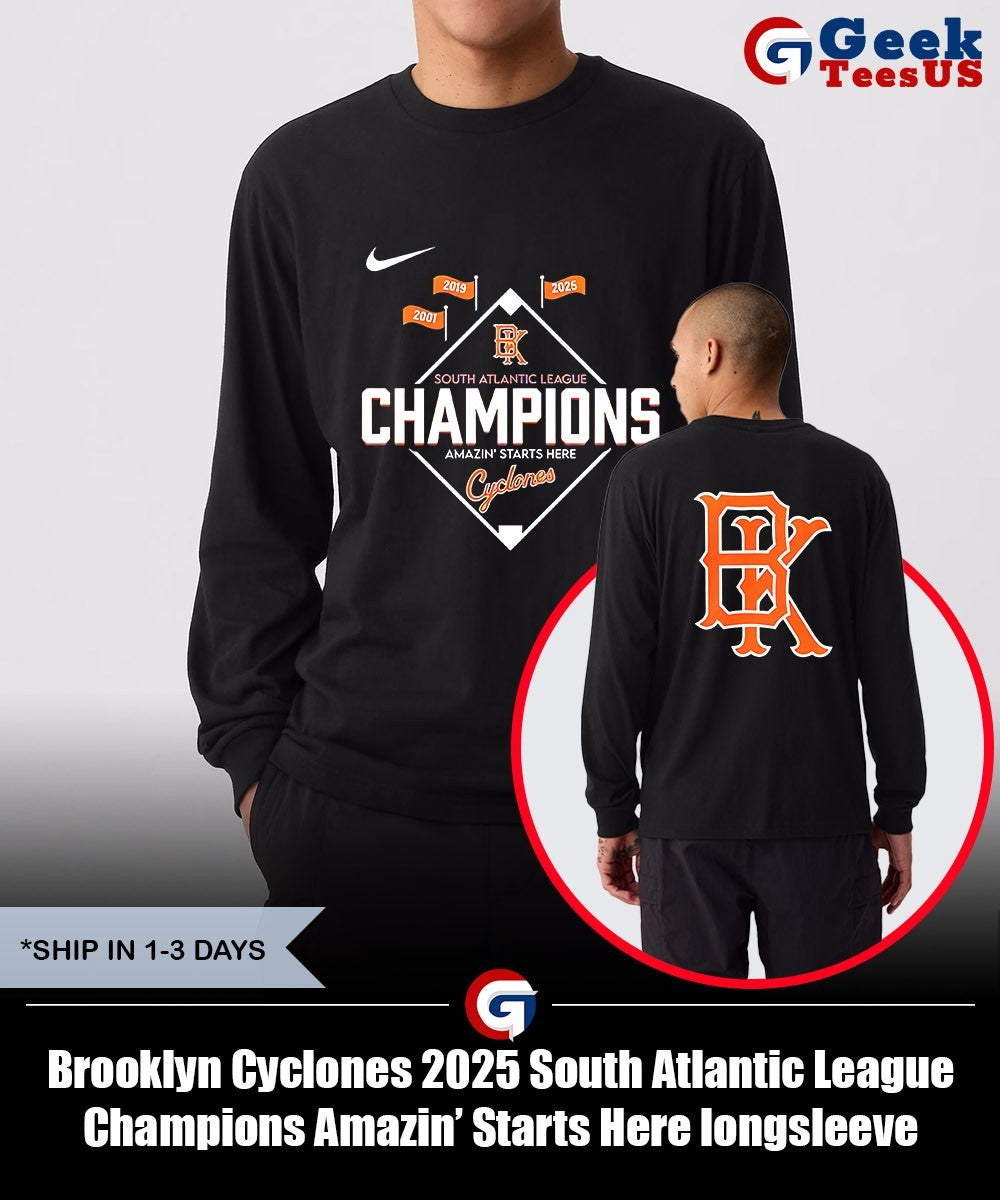 Brooklyn Cyclones 2025 South Atlantic League Champions Amazin’ Starts Here shirt