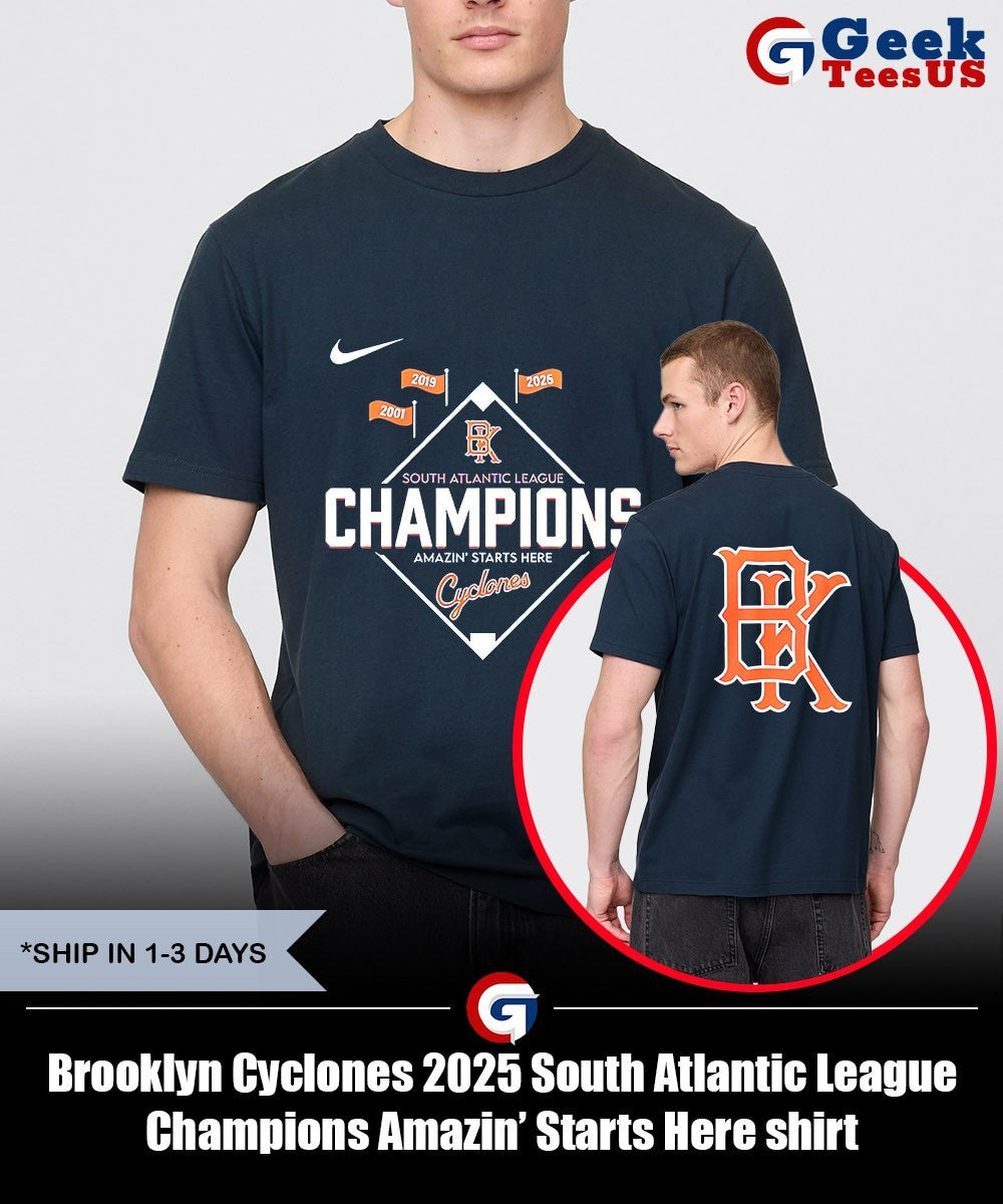 Brooklyn Cyclones 2025 South Atlantic League Champions Amazin’ Starts Here shirt
