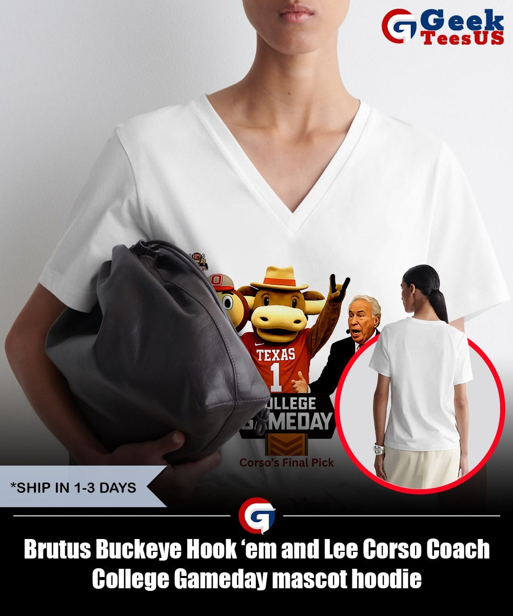 Brutus Buckeye Hook ’em and Lee Corso Coach College Gameday mascot shirt