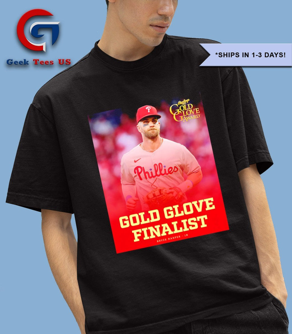 Bryce Harper Philadelphia Phillies baseball Rawlings Gold Glove Award shirt