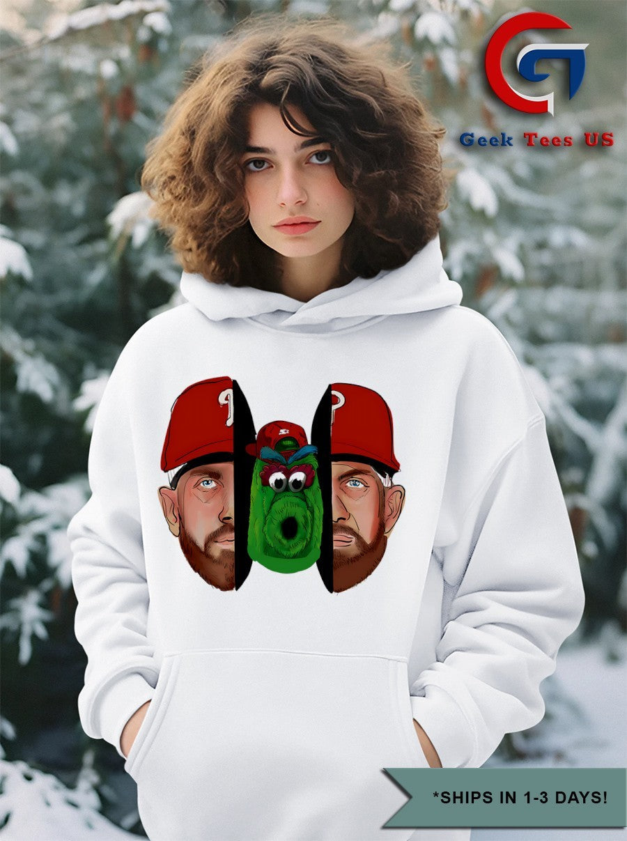 Bryce Harper split face Phillie Phanatic shirt