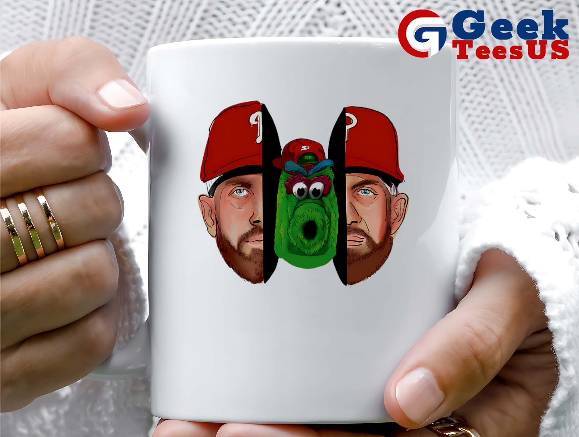 Bryce Harper split face Phillie Phanatic shirt