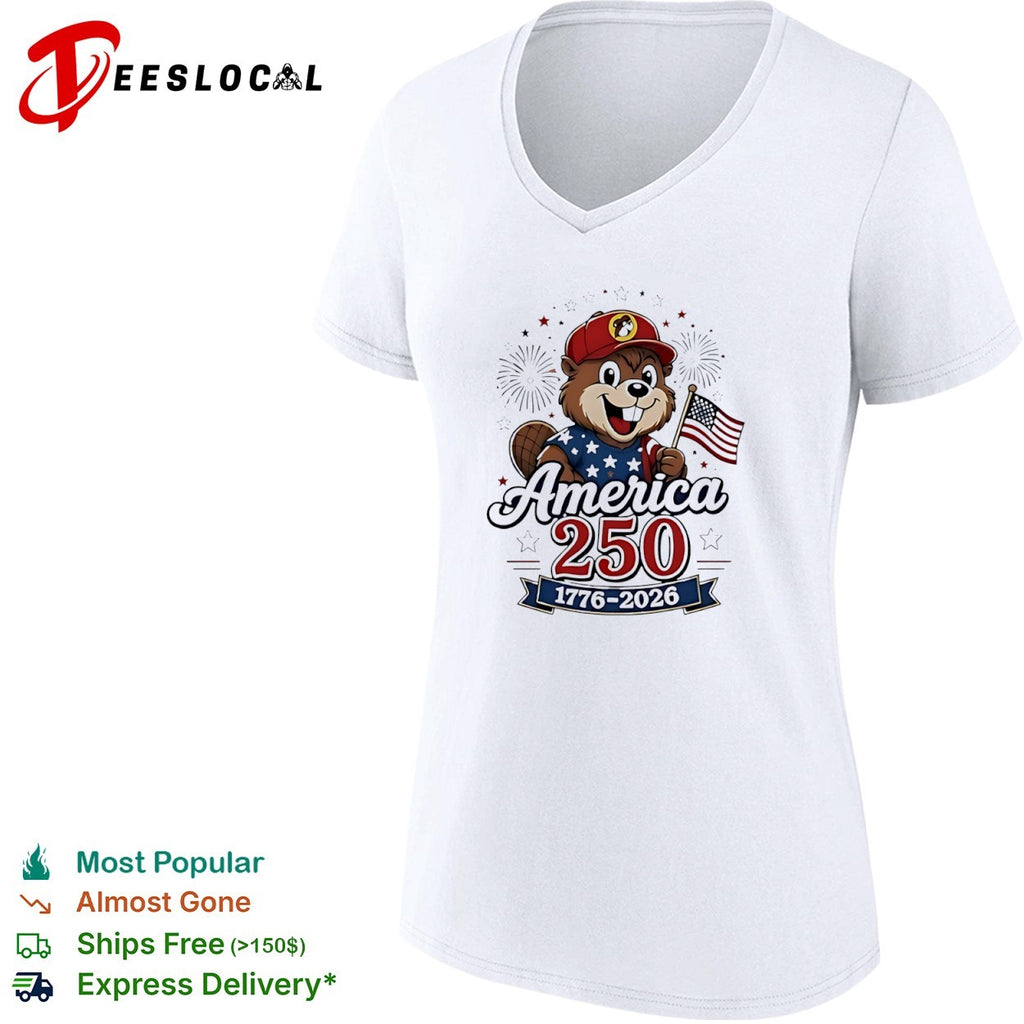 Buc-ee’s Beaver America 250 1776-2026 USA Flag Independence Day Celebration shirt