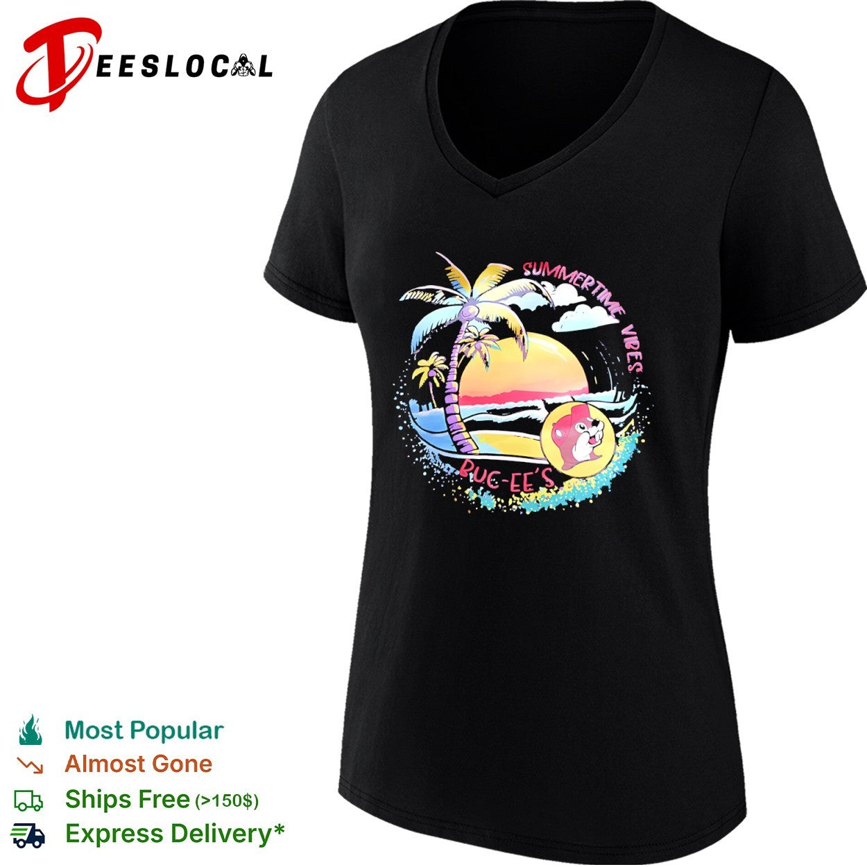 Buc-ee’s Summertime Vibes Tropical Beach shirt