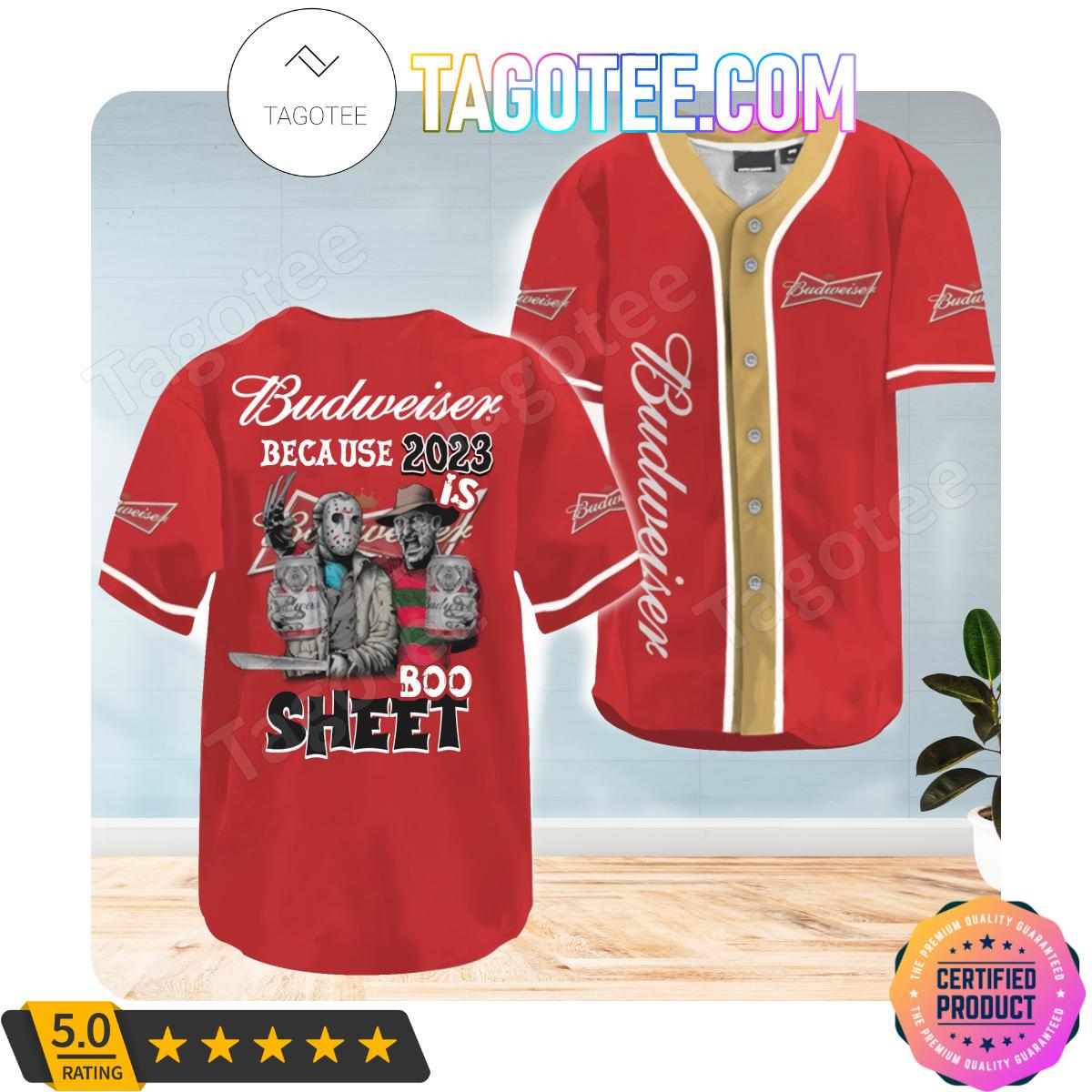 Budweiser Freddy And Jason 2023 Boo Sheet Jerseys
