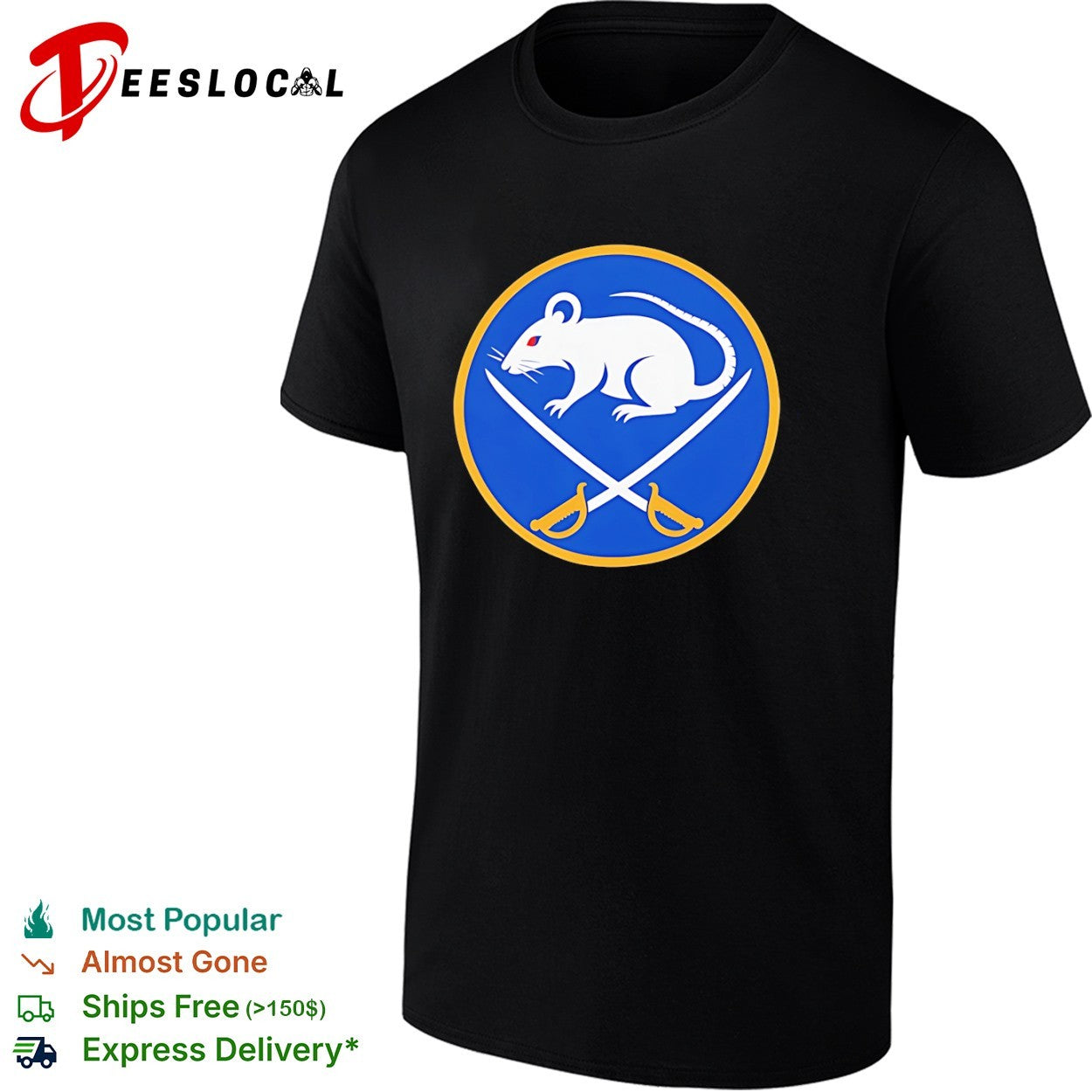 Buffalo Sabres Rat Logo Parody NHL hockey shirt