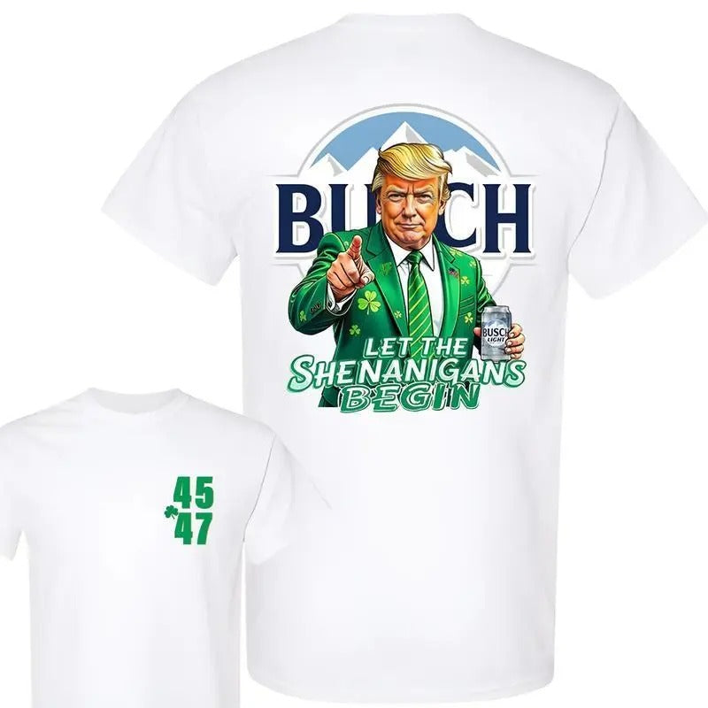 Busch Light St. Patrick’s Day T-Shirt – Fun Shamrock Beer Party Tee, Unisex Menswear, Great Gift for Beer Lovers