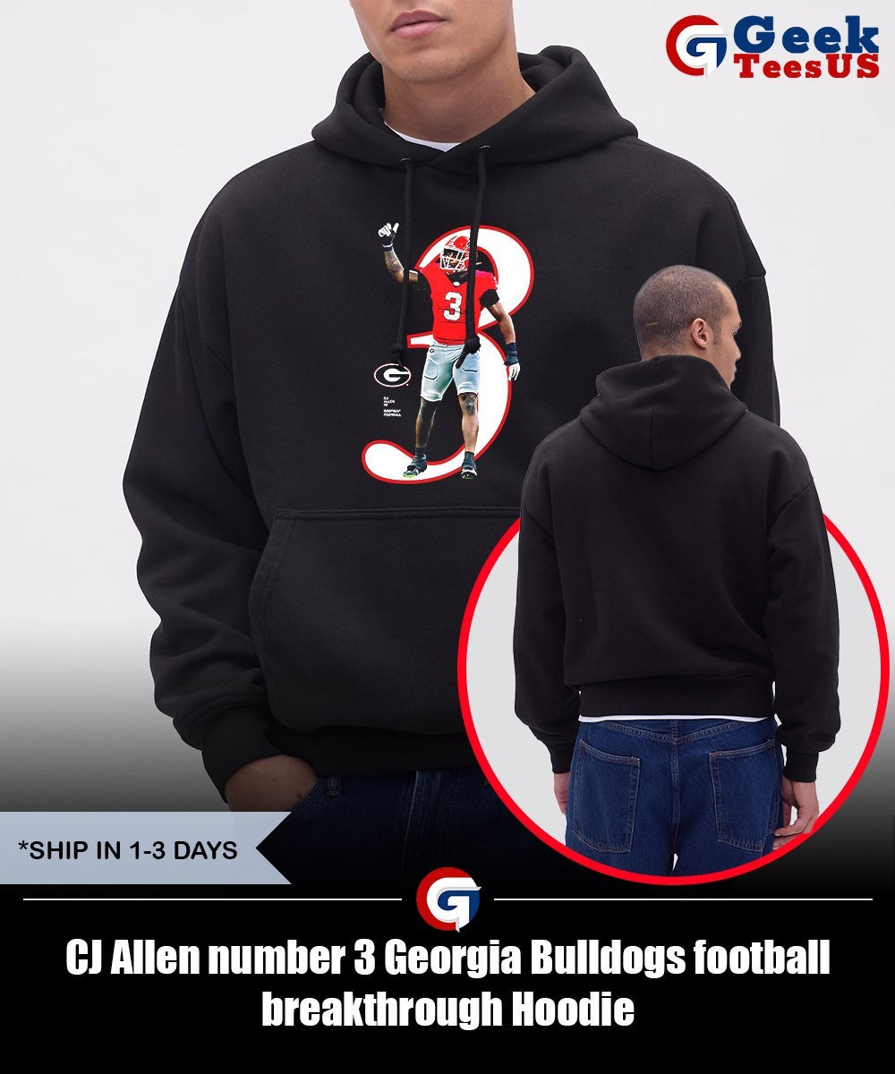 CJ Allen number 3 Georgia Bulldogs football breakthrough shirt