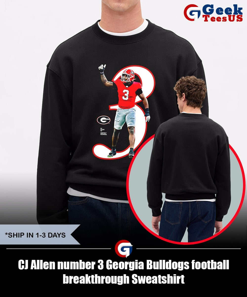 CJ Allen number 3 Georgia Bulldogs football breakthrough shirt