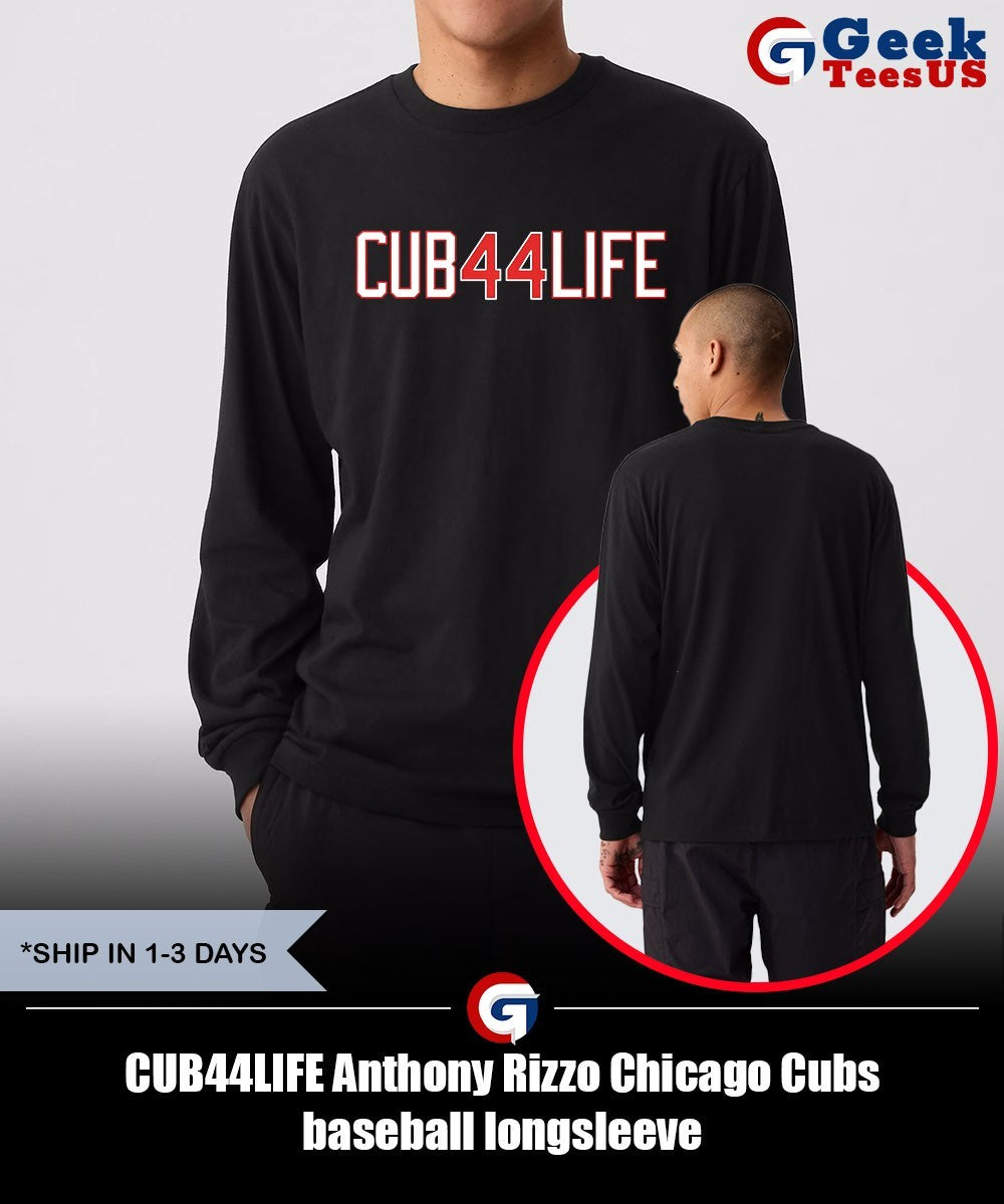 CUB44LIFE Anthony Rizzo Chicago Cubs baseball shirt