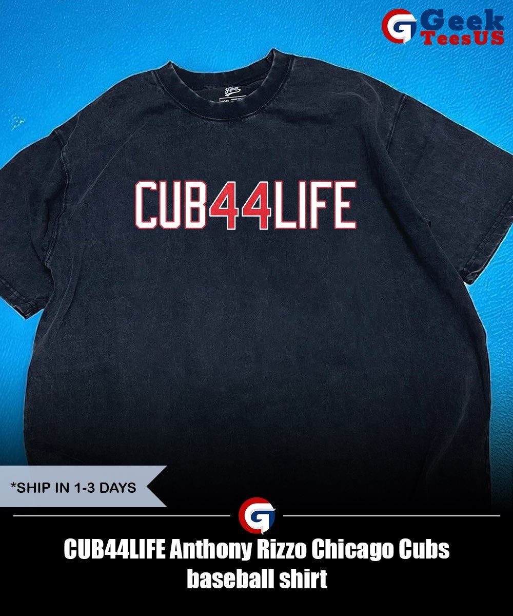 CUB44LIFE Anthony Rizzo Chicago Cubs baseball shirt