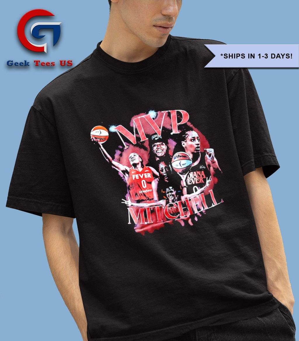 Caitlin Clark is rocking a Kelsey Mitchell for MVP shirt
