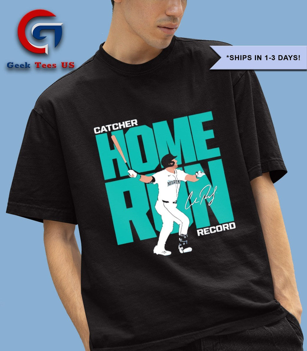 Cal Raleigh Seattle Mariners MLB Big Dumper’s Catcher Home Run Record signature shirt