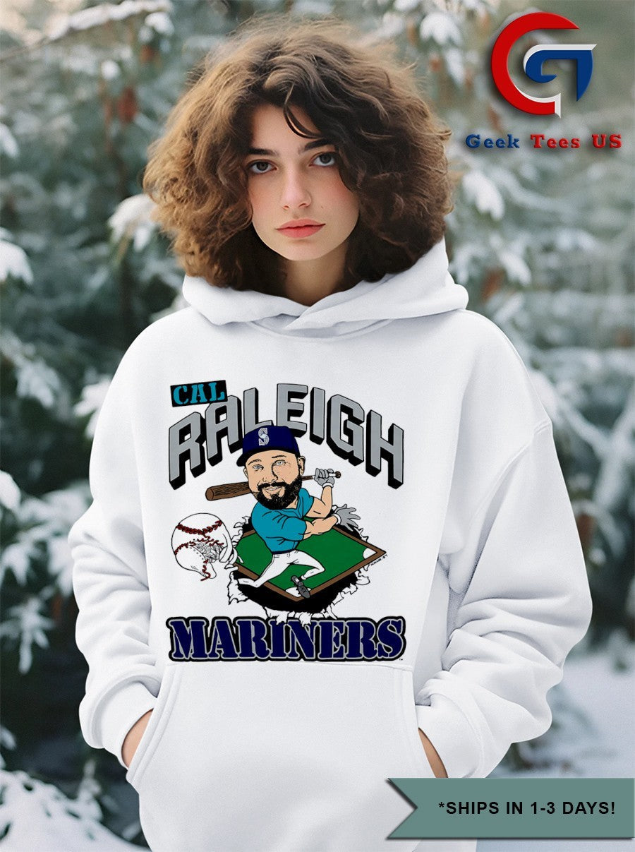 Cal Raleigh Seattle Mariners MLB caricature shirt