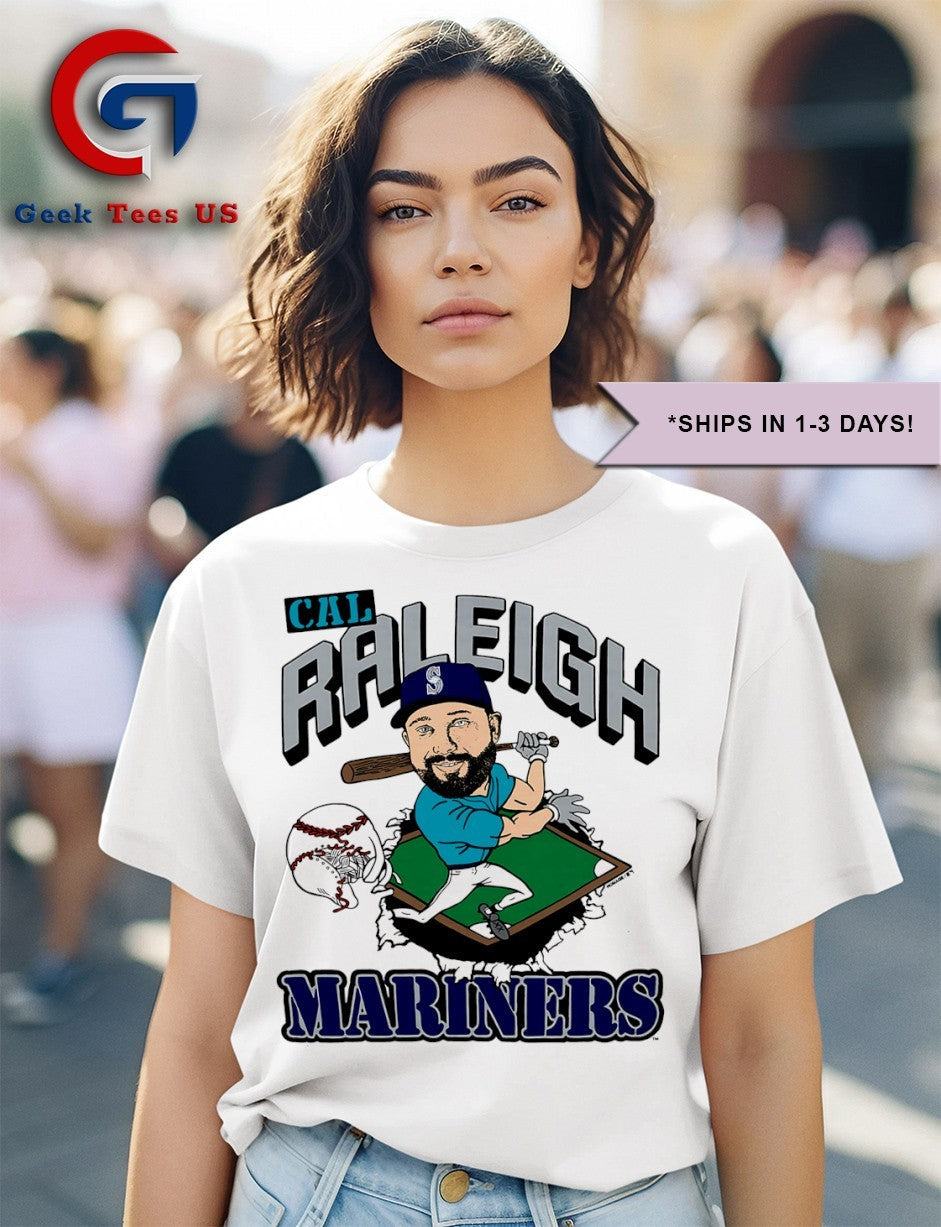 Cal Raleigh Seattle Mariners MLB caricature shirt
