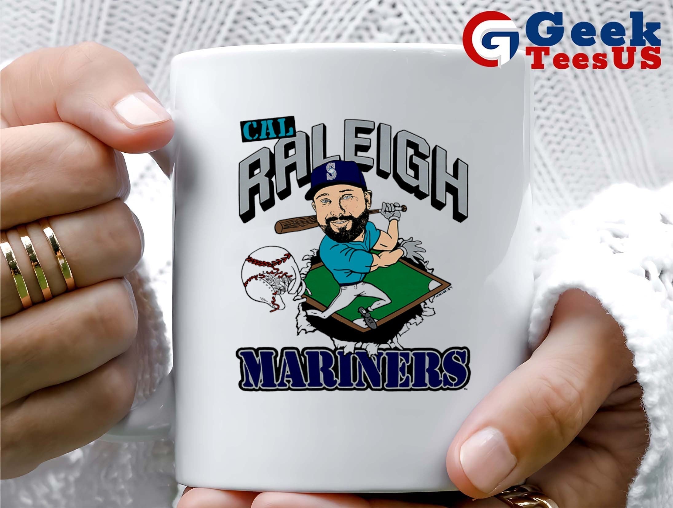 Cal Raleigh Seattle Mariners MLB caricature shirt