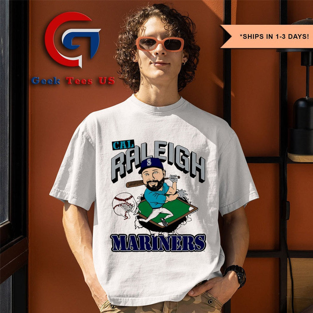 Cal Raleigh Seattle Mariners MLB caricature shirt