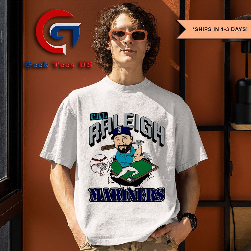 Cal Raleigh Seattle Mariners MLB caricature shirt