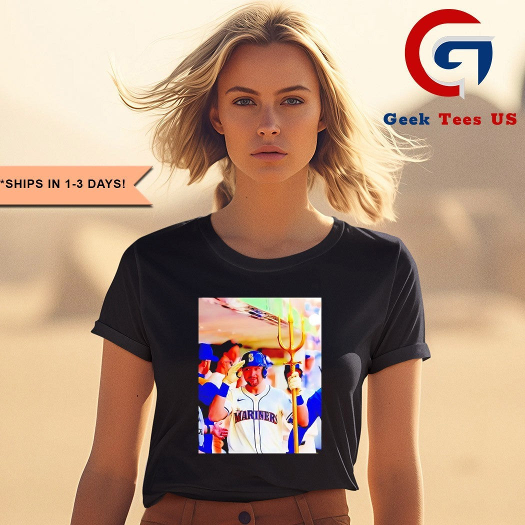 Cal Raleigh Seattle Mariners MLB photo T-shirt