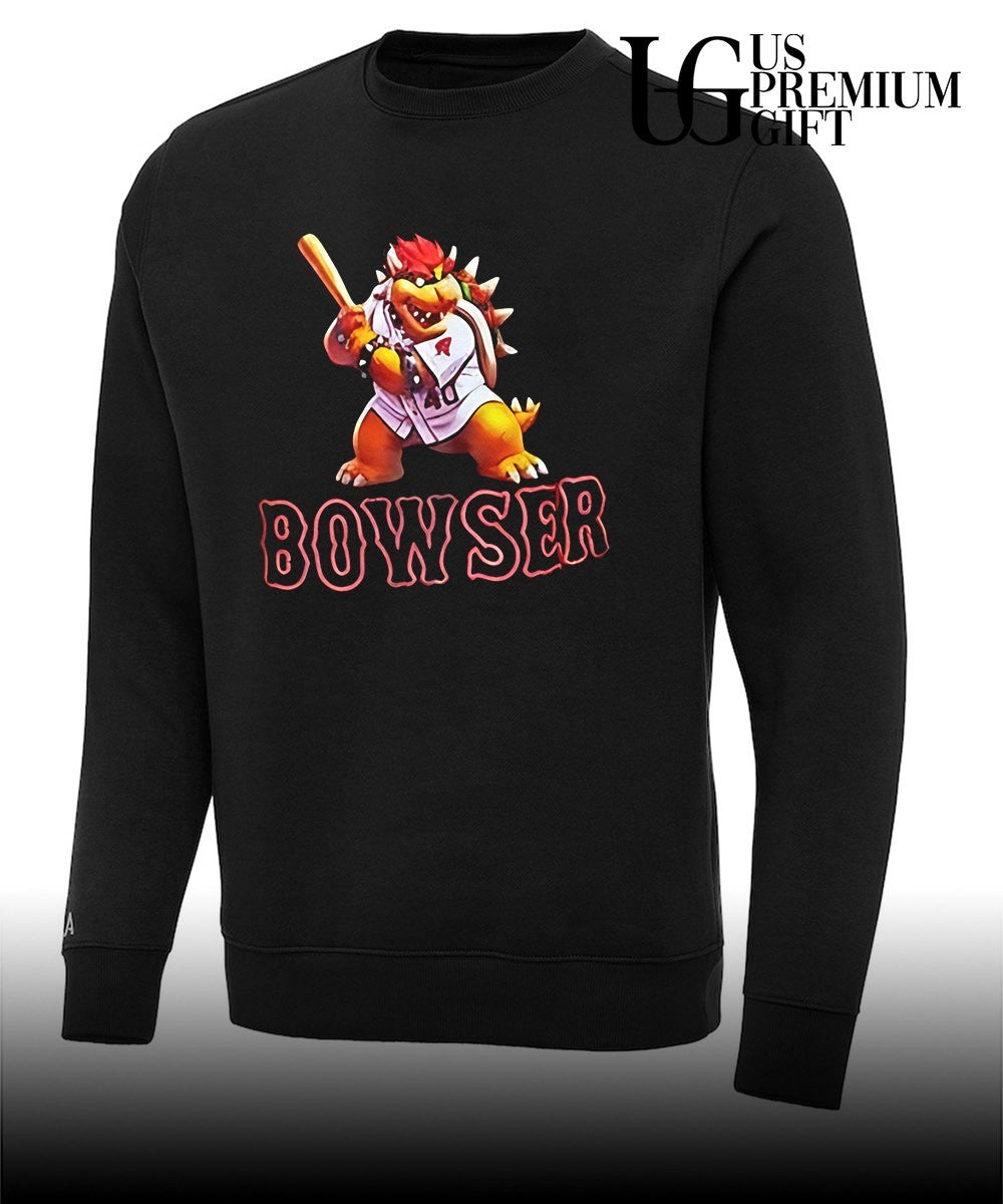 Caleb Durbin wearing a Bowser baseball shirt