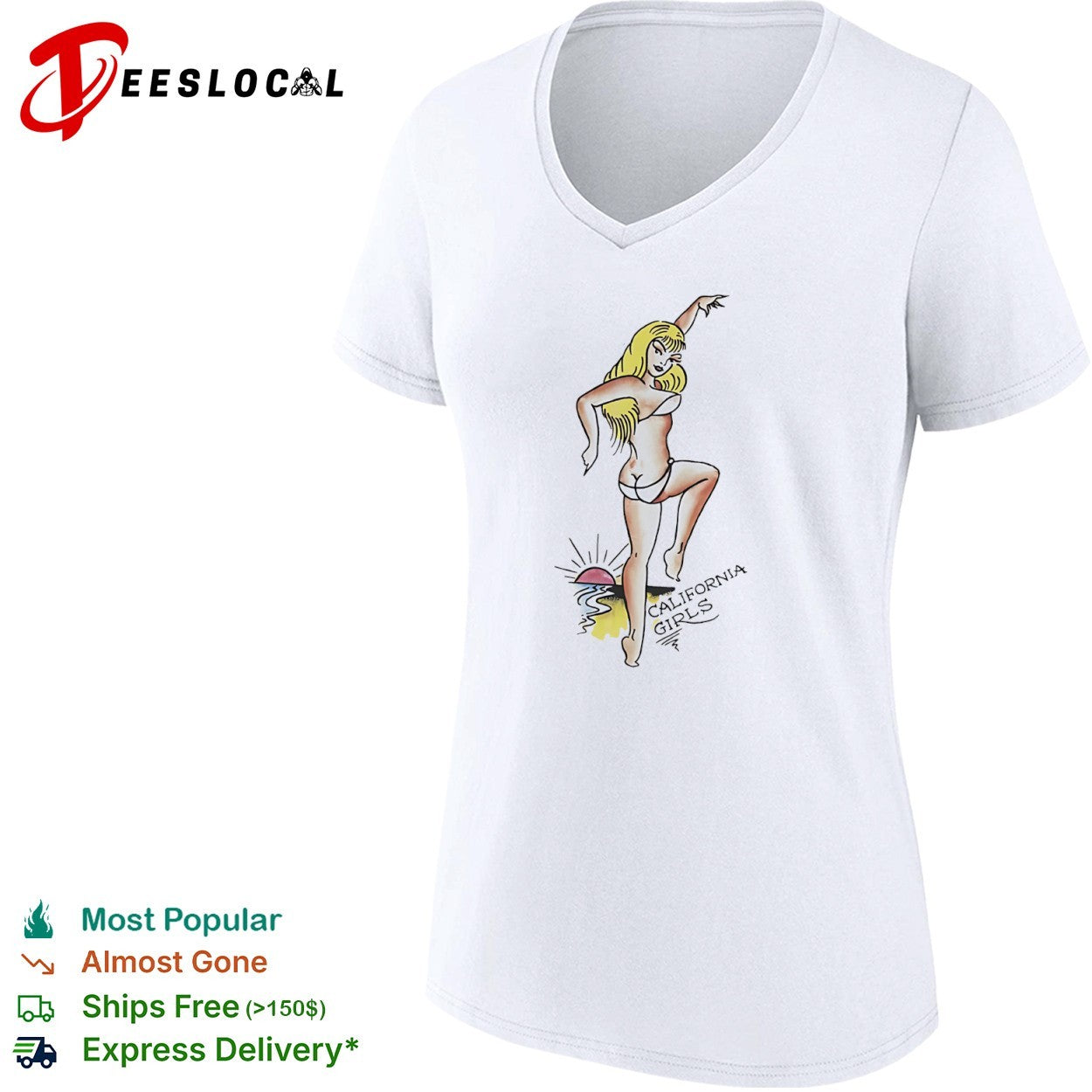 California Girls Pin-Up Beach vintage shirt