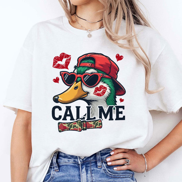 Call Me Valentine Mallard Duck T Shirt