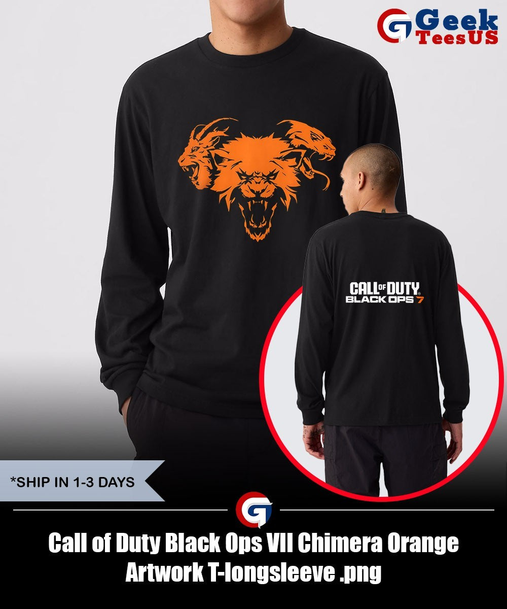 Call of Duty Black Ops VII Chimera Orange Artwork T-shirt