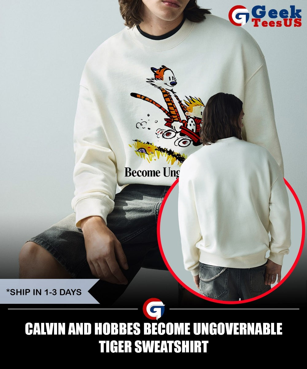Calvin and Hobbes Become Ungovernable Tiger shirt