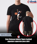 Cam Coleman Auburn Tigers football signature superstar pose shirt