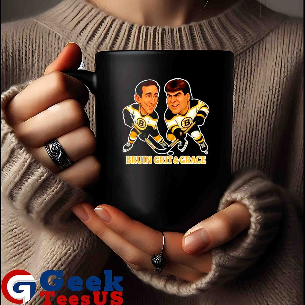 Cam Neely and Ray Bourque Bruin Grit and Grace Hockey caricatures shirt