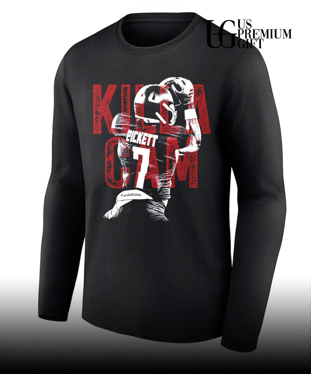 Cam Pickett Kansas Jayhawks football College Bitmap Overlay shirt