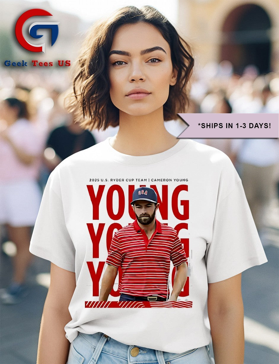 Cameron Young Ryder Cup USA 2025 Team shirt