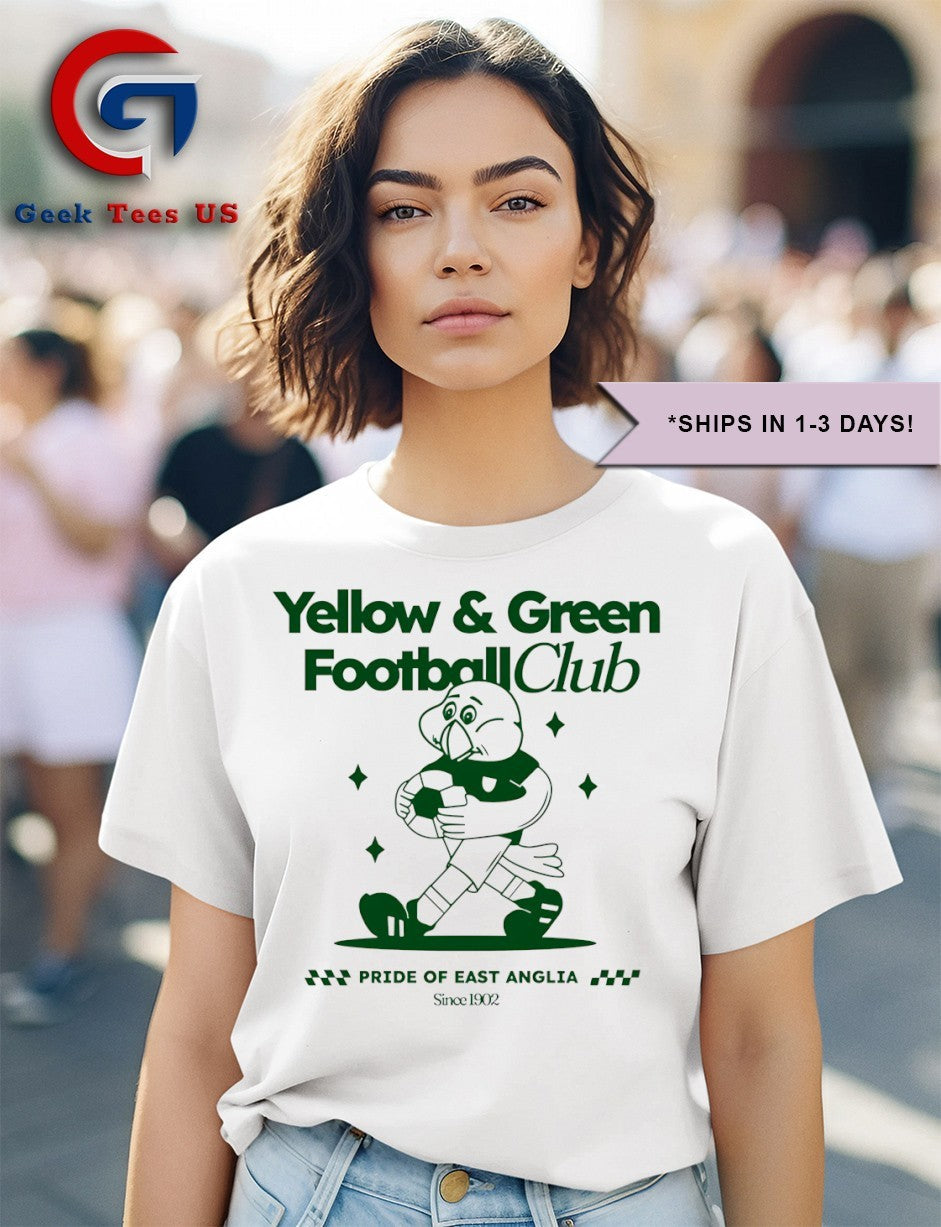 Captain Canary Yellow and Green football club shirt