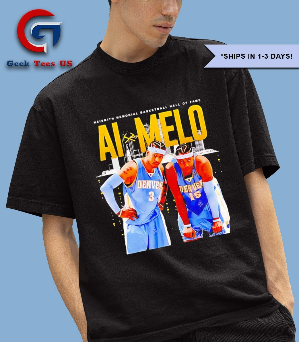 Carmelo Anthony and Allen Iverson Naismith Memorial Basketball Hall of Fame shirt
