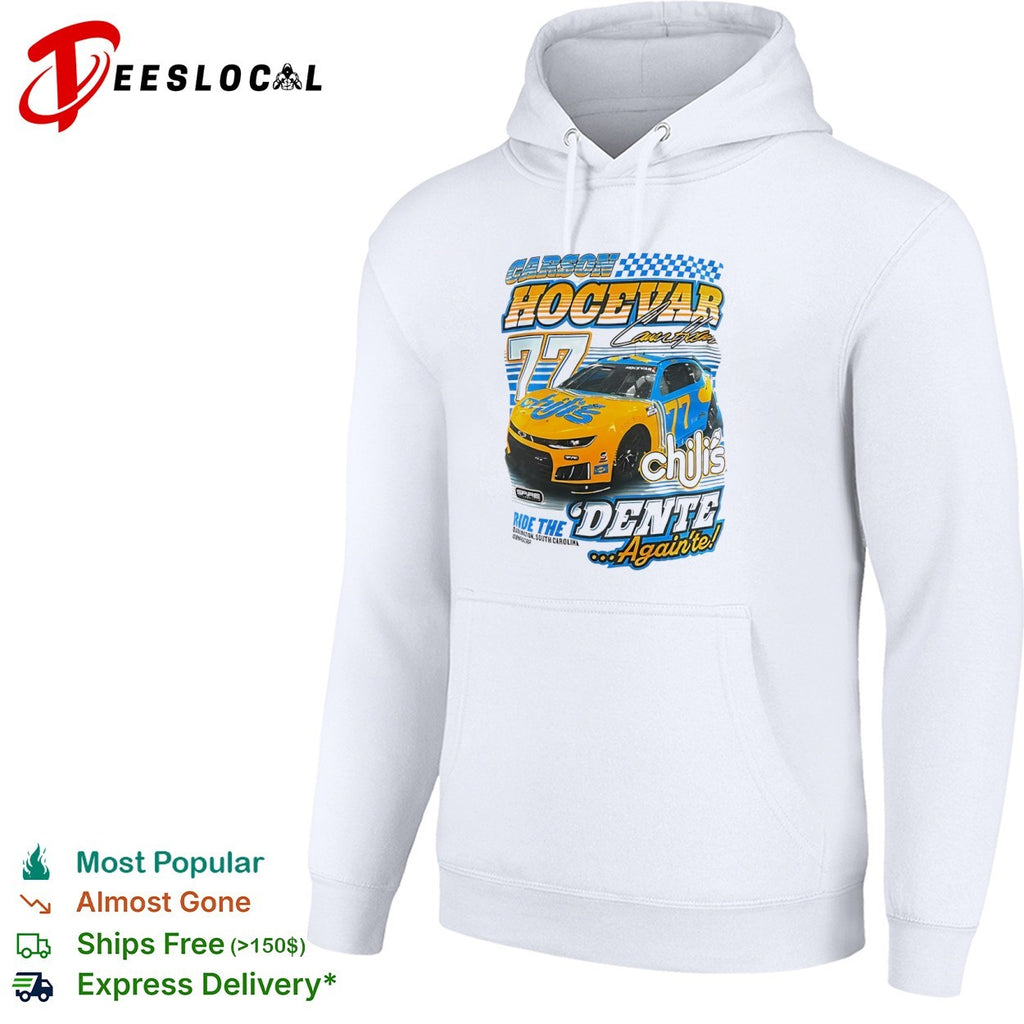 Carson Hocevar Spire Motorsports Chili’s Ride the Dente Again’te Signature shirt